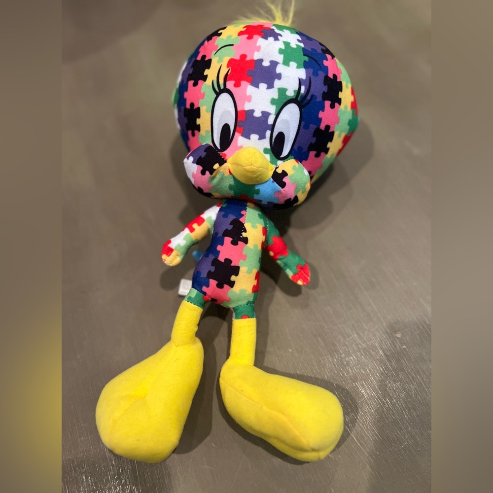 Looney Tunes Tweety Bird Plush Toy Factory Autism Awareness Puzzle Fabric